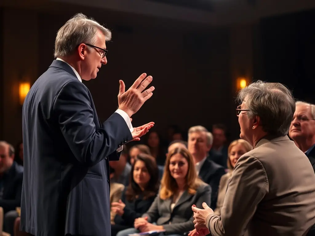 An image of a sign language interpreter communicating with a deaf individual, highlighting the importance of sign language services for inclusivity.